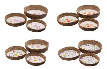 Ad Trend Fresy Set 3 Contenitori in Fibra Naturale e Cotone – Cestini Portaoggetti Decorativi per Casa, Modelli Assortiti 1 Set