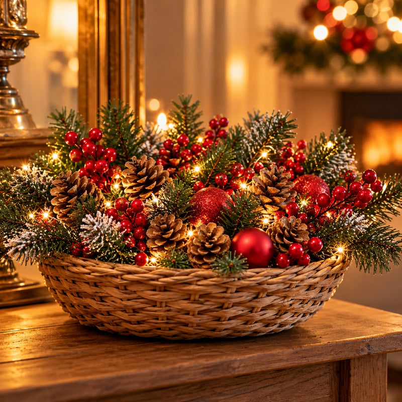 Piovaccari Scatola con 50 Pigne Naturali Ø4 cm – Pigne Decorative per Albero di Natale, Addobbi Natalizi, Centrotavola e Fai da Te