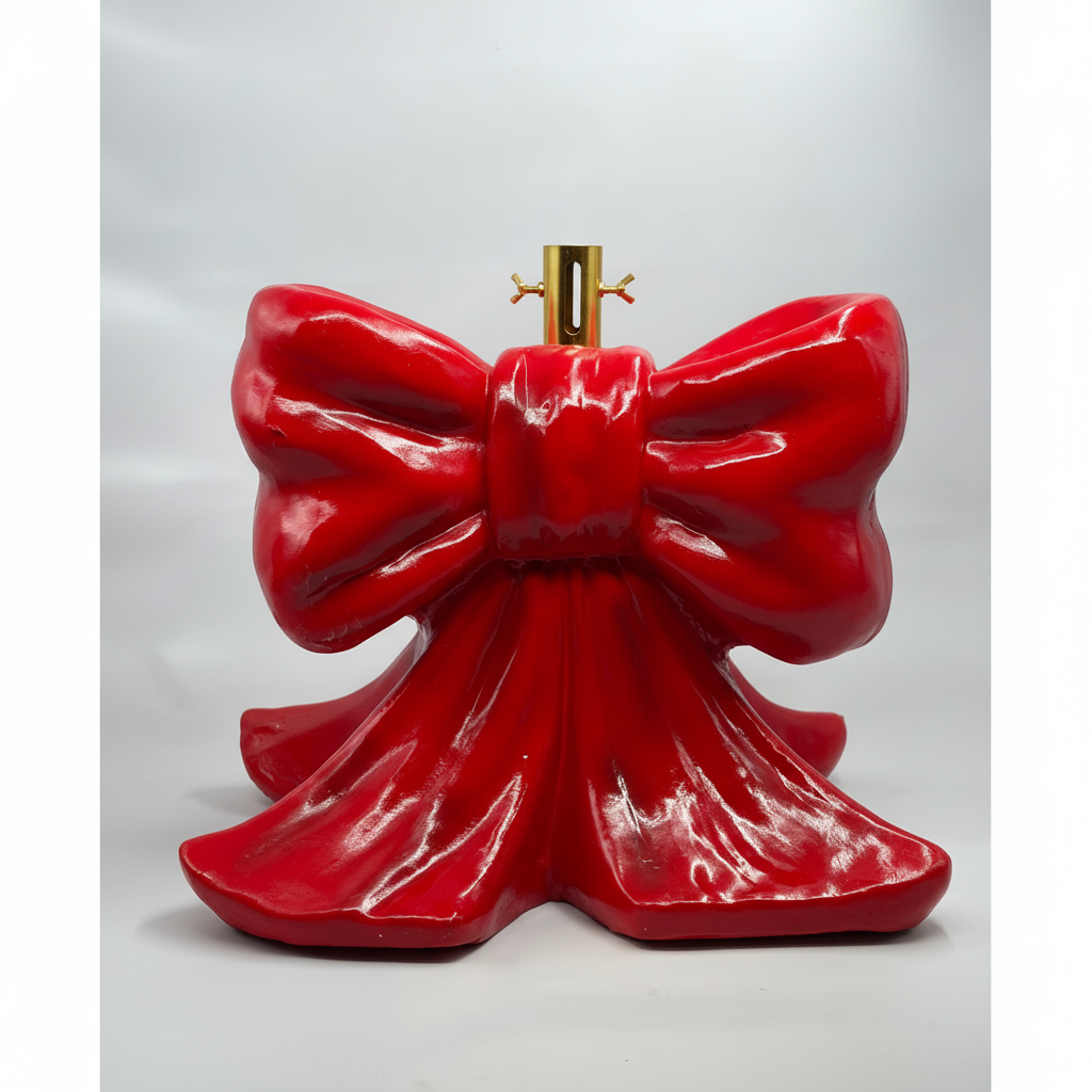 Preziosa Home Base Albero Natale Decorativo Fiocco Poliresina 57 Cm Rosso