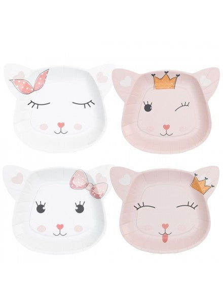 givi italia piatti in carta 8 pz lady kitty sagomati assorti 23x18 cm ean 8010052642204