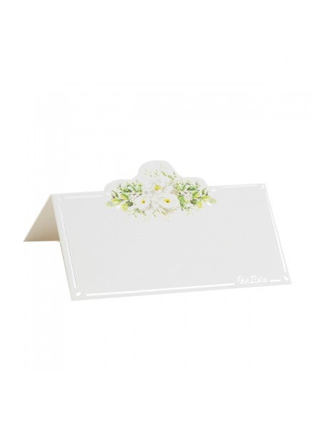 givi italia segnaposto wedding in green 8 pz stampa argento 10x5 cm