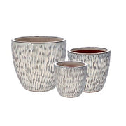 Ad Trend Set 3 Cachepot Ceramica Crema H 23–29-35 cm