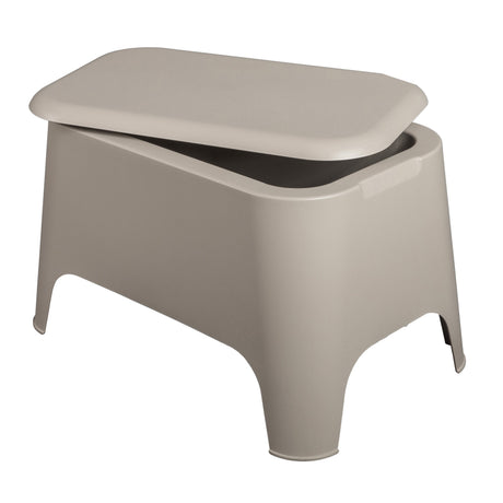 toomax toomax petra tavolino con contenitore e coperchio rimovibile grigio tortora tavolino da esterno resistente ai raggi uv ean 8009371018326