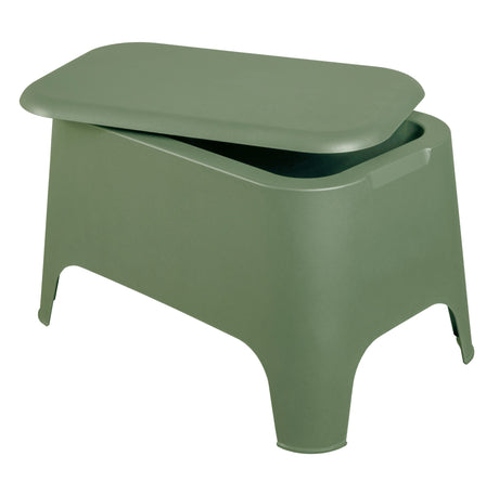 toomax toomax petra tavolino con contenitore e coperchio rimovibile verde salvia tavolino da esterno resistente ai raggi uv ean 8009371018364