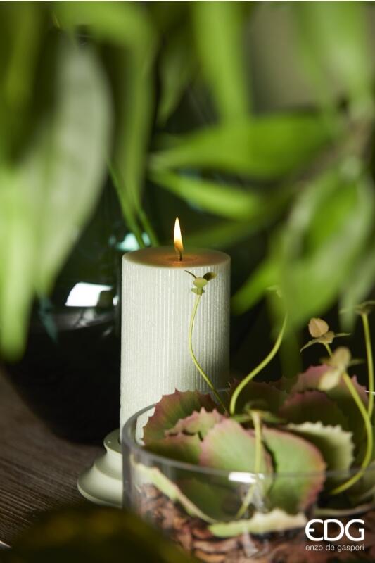edg enzo de gasperi edg enzo de gasperi candela dorica con piatto h 20 cm d 10 cm light yellow ean 8059824120649