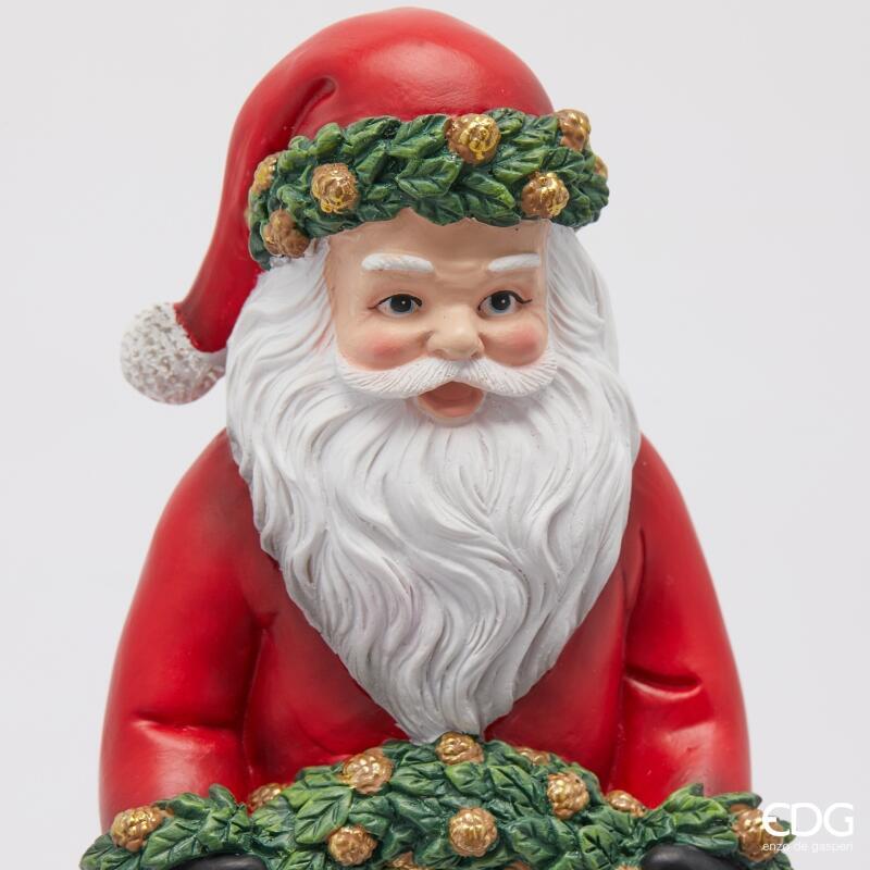 edg enzo de gasperi edg enzo de gasperi decoro babbo natale con corona h 39 cm l 20 cm l 16 cm green red ean 8059824541161