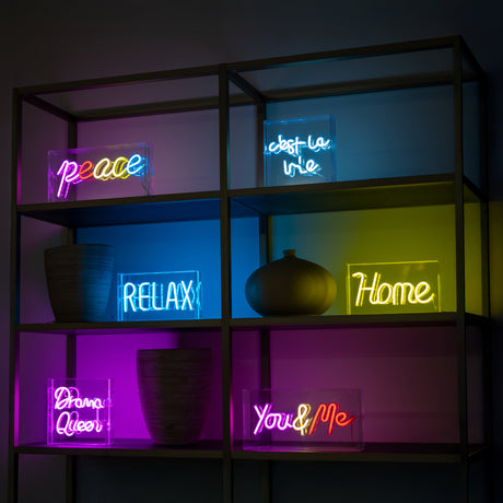 wd lifestyle wd lifestyle insegna neon con cornice in plexiglass 18 x 18 cm decoro gin tonic ean 8055035681665