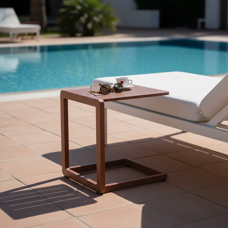 Bizzotto Konnor Tavolino Ruggine Alluminio 40×40 H45