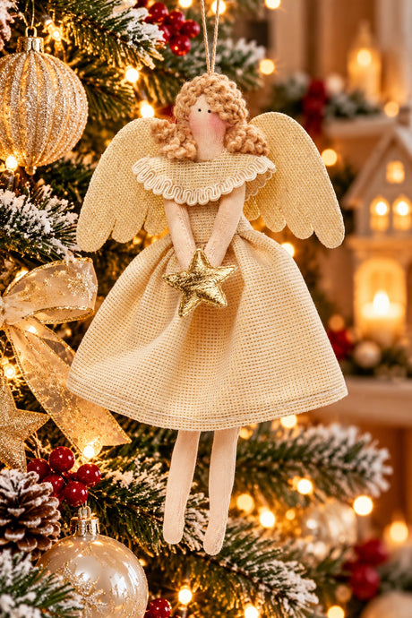 ARPIMEX Angioletto Natale Stoffa 16 Cm Gold