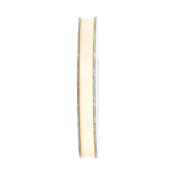 Piovaccari Nastro in Velluto Cream 9 mm x 20 m – Nastro Decorativo Color Crema per Fiocchi, Confezioni Regalo, Addobbi Natalizi e Fai da Te