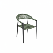 Moia Greenwood Poltrona Milano Alluminio Grigio Corda Verde